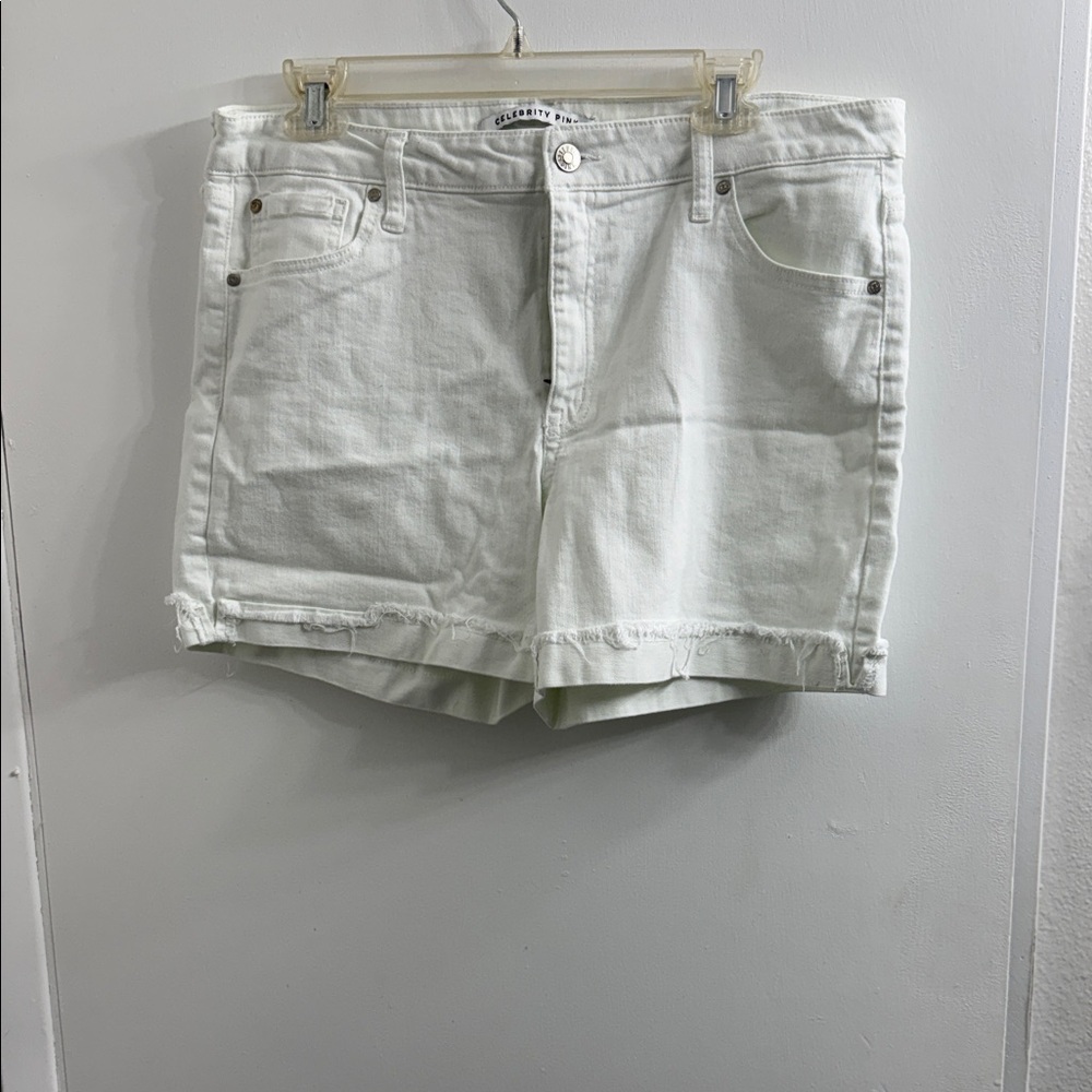 Celebrity Pink White Jean Shorts for Women